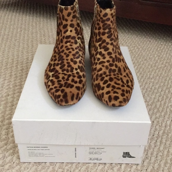 isabel marant leopard boots